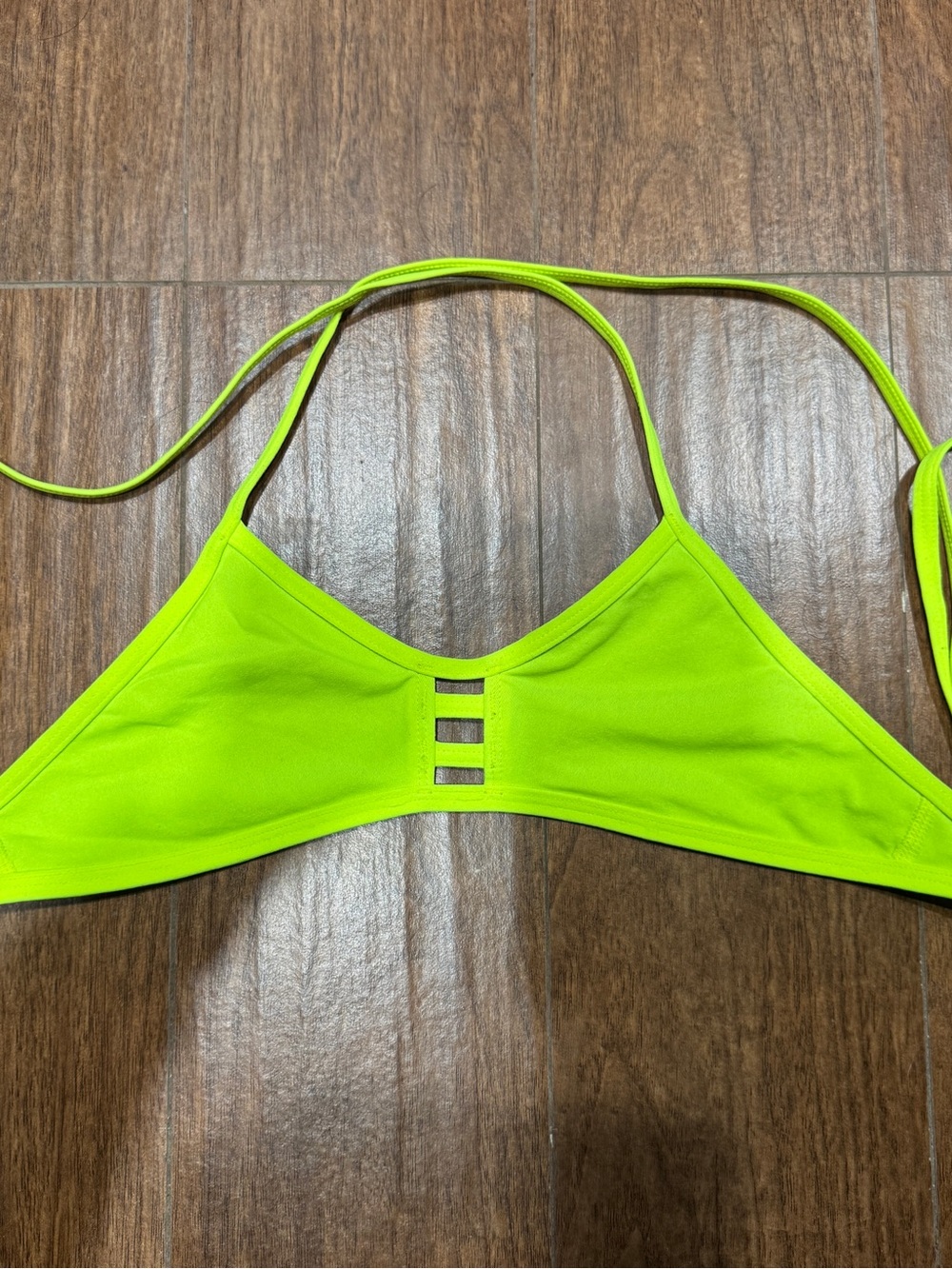 Jolyn Clothing Neon Yellow Tomcat Bikini Top - S